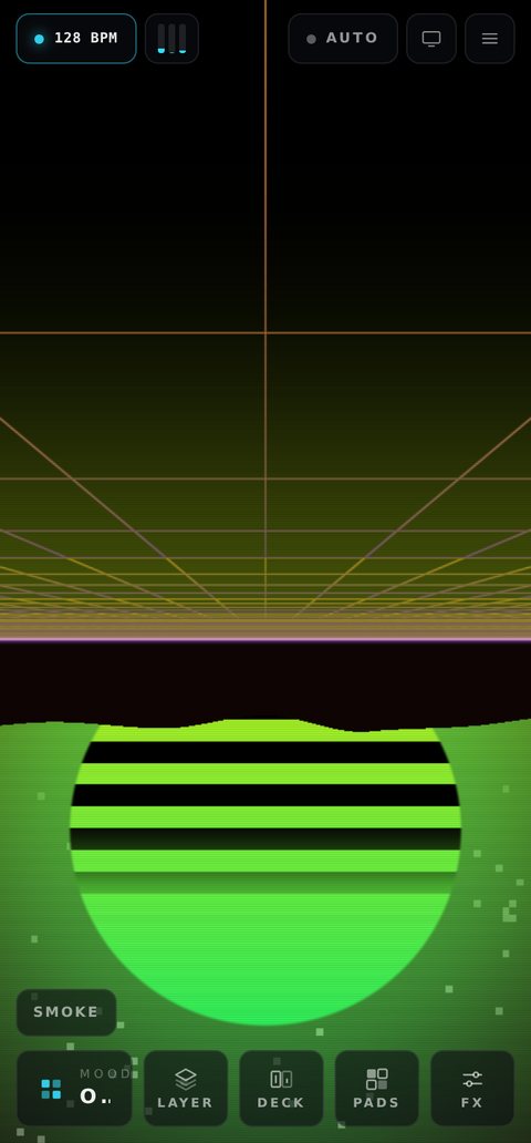 The OUTRUN look on the phone with the controls faded out